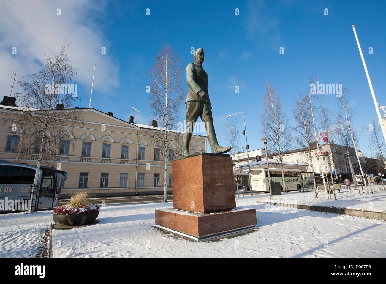 Mannerheim statue, Mikkeli Finland Stock Photo