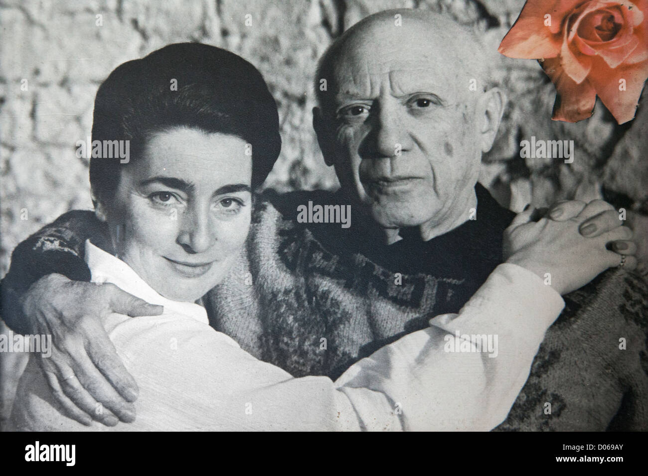 PORTRAIT PICASSO HIS WIFE JACQUELINE VILLA SANTO SOSPIR ENTIRELY DECORATED JEAN COCTEAU SAINT-JEAN-CAP-FERRAT ALPES-MARITIMES Stock Photo