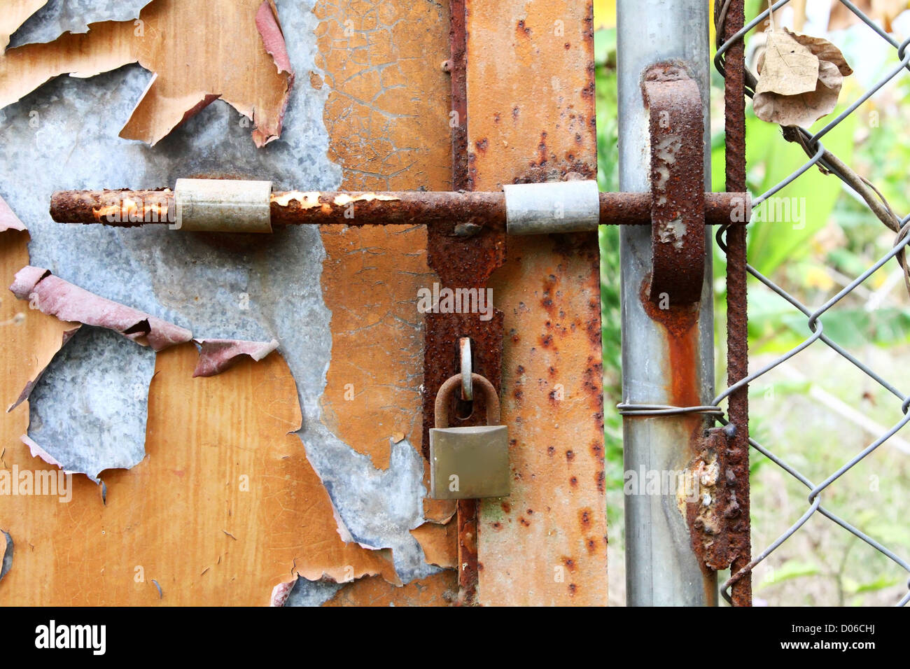 Rusted door and lock Stock Photo Alamy
