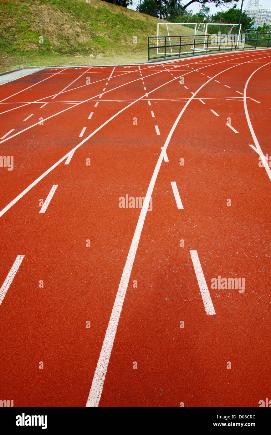 Abstract view of running track Stock Photo Alamy