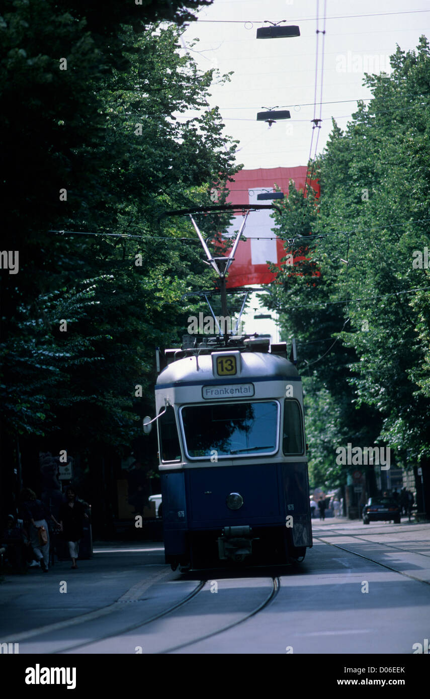Trams, Zurich, Switzerland Stock Photo Alamy