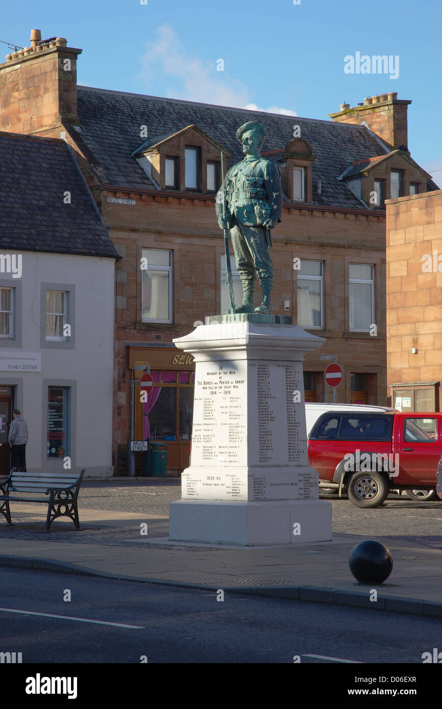 Annan War Memorial High Street Annan, Dumfries and Galloway in Scotland