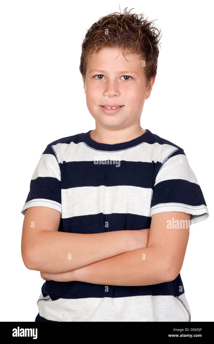 Beautiful boy isolated on a over white background Stock Photo - Alamy