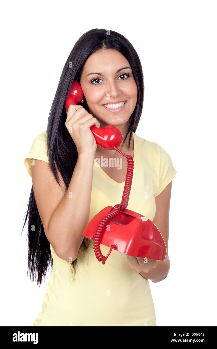 девушка с красным телефоном. девушка с красным мобильным телефоном. девушка с красным телефоном. красивые девушки на телефон. злая женщина.