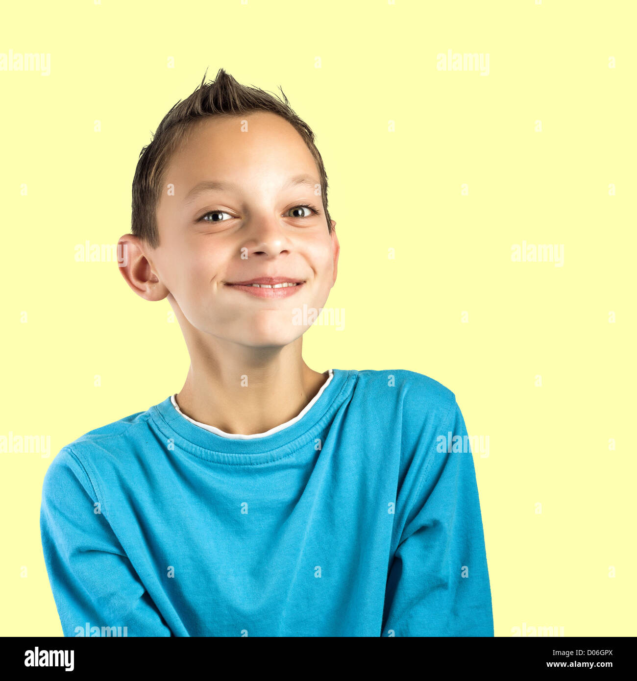 young boy making goofy face Stock Photo - Alamy