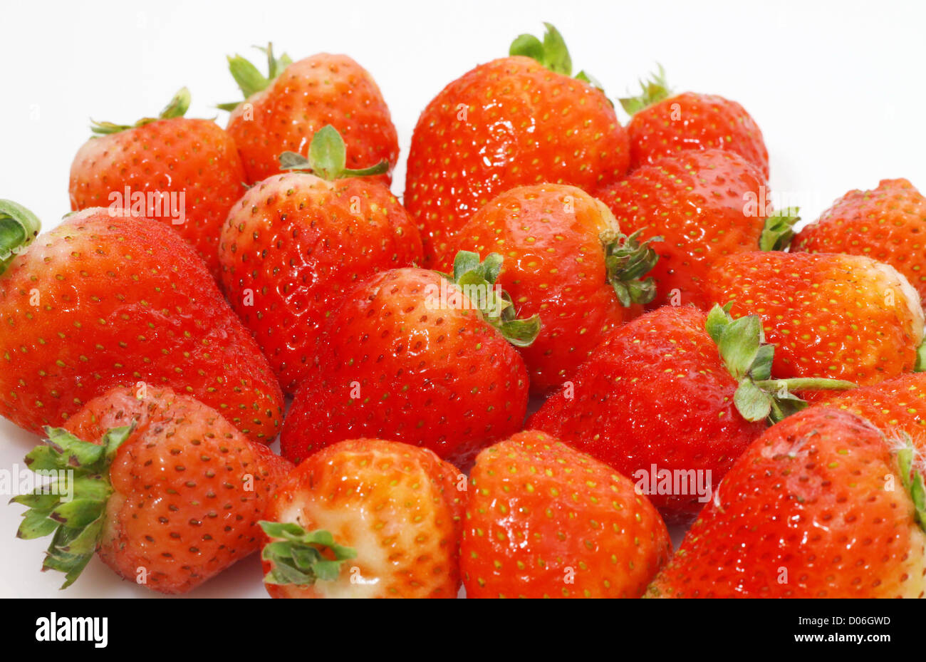 Strawberries isolated on white background Stock Photo - Alamy