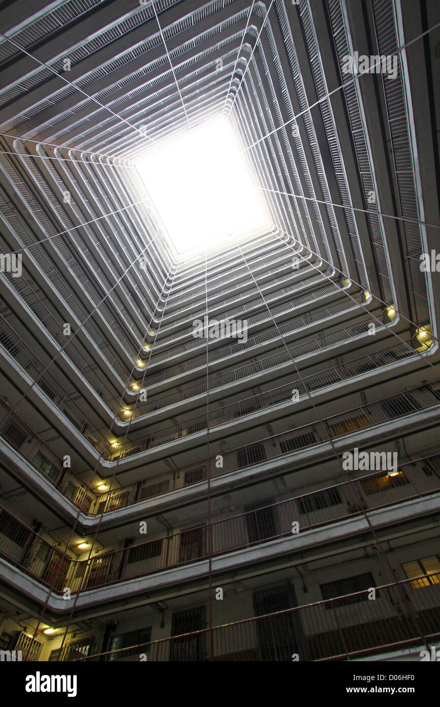 Hong Kong public housing estate interior Stock Photo - Alamy