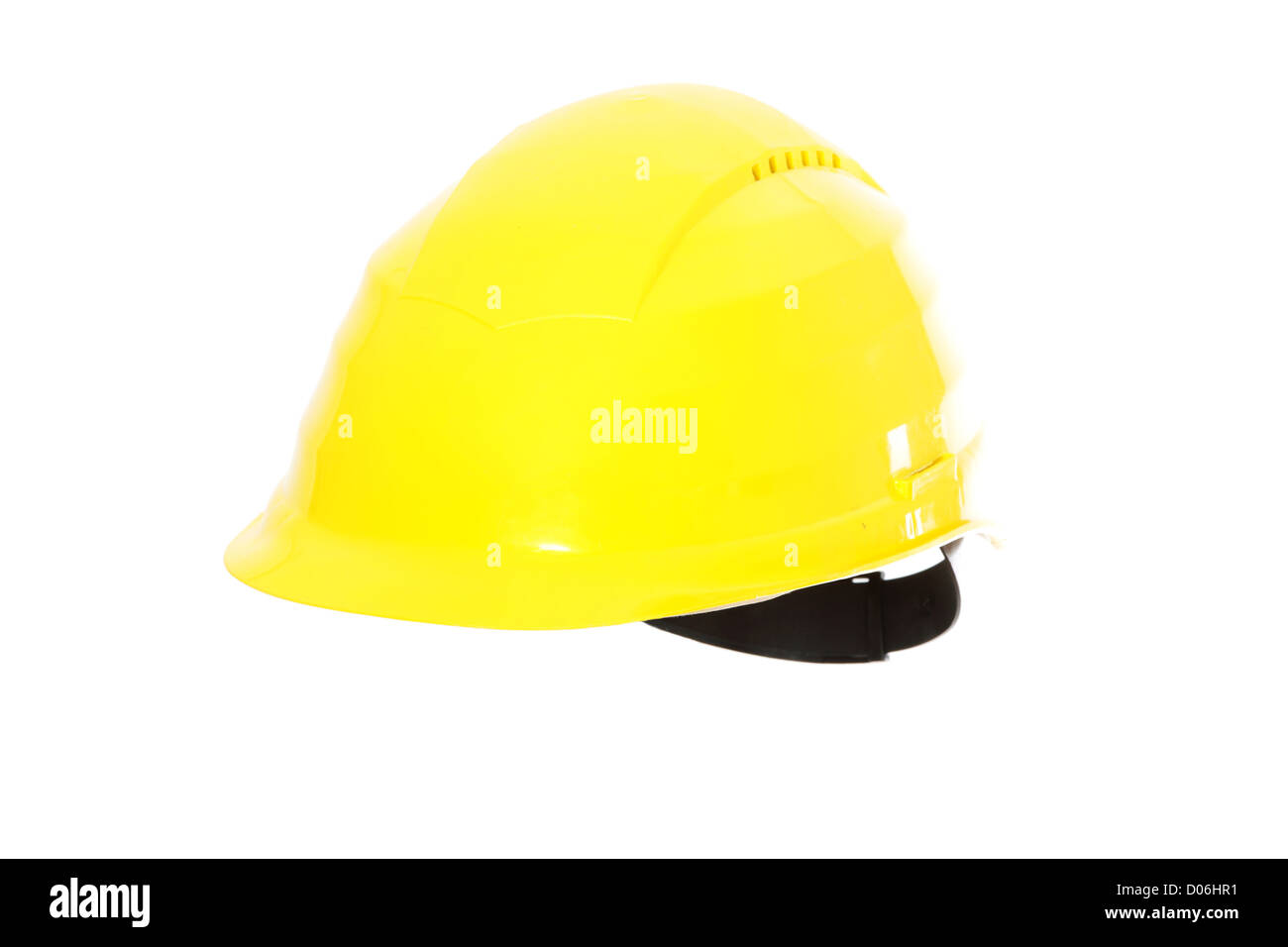 Yellow hard hat isolated on white Stock Photo Alamy
