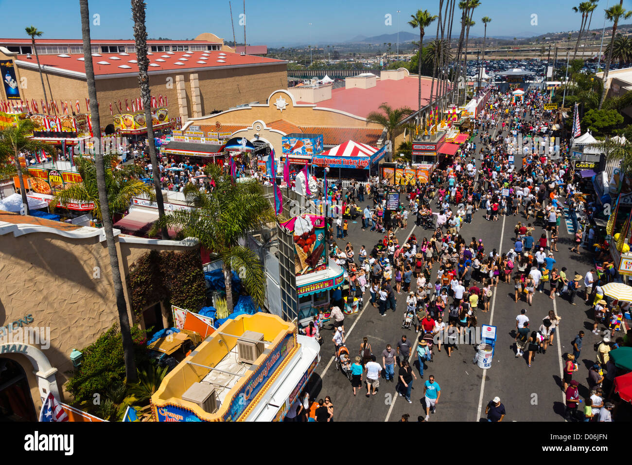 San Diego County Fair, California crowds throng the fair ground Stock