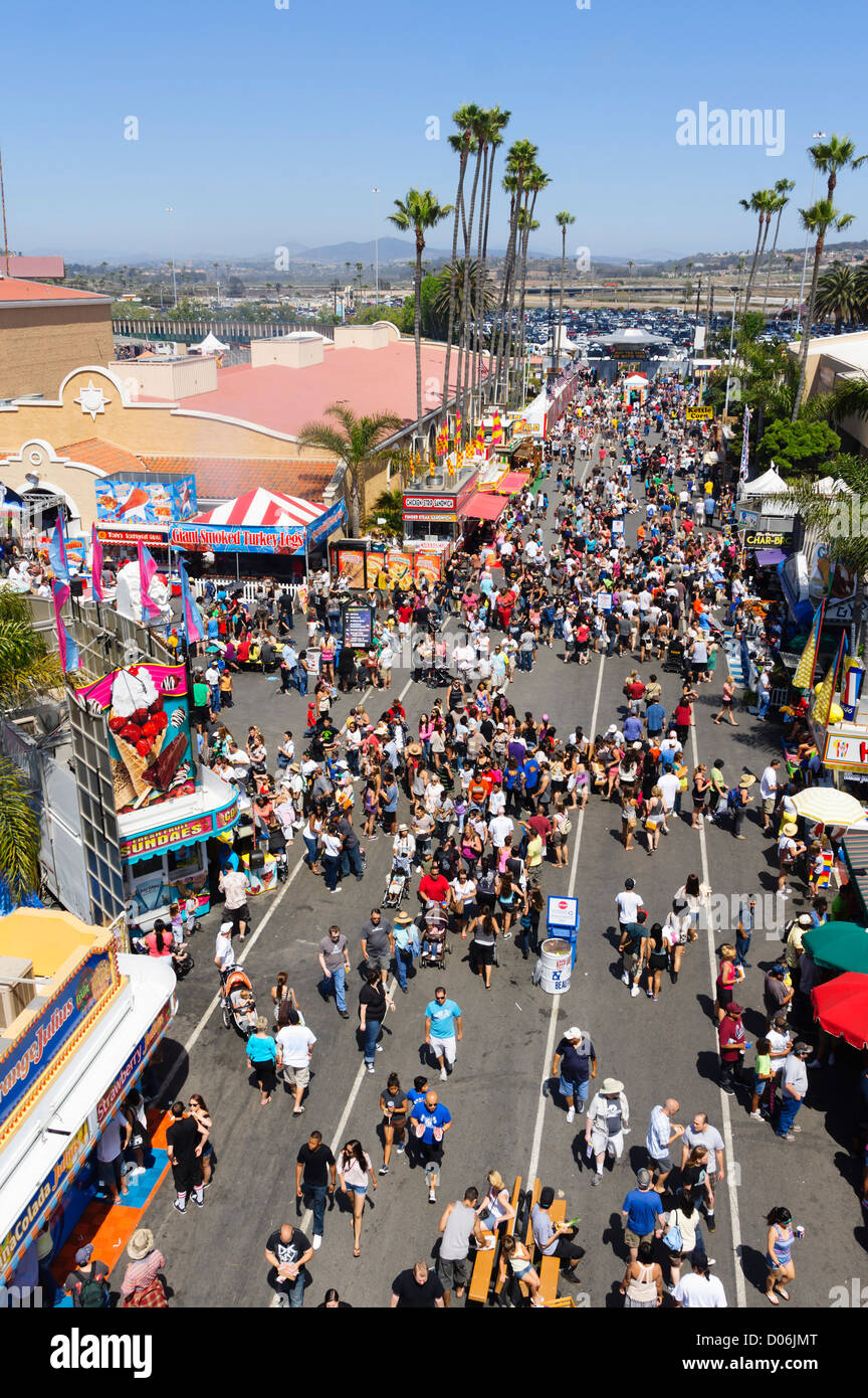 San Diego County Fair, California crowds throng the fair ground Stock