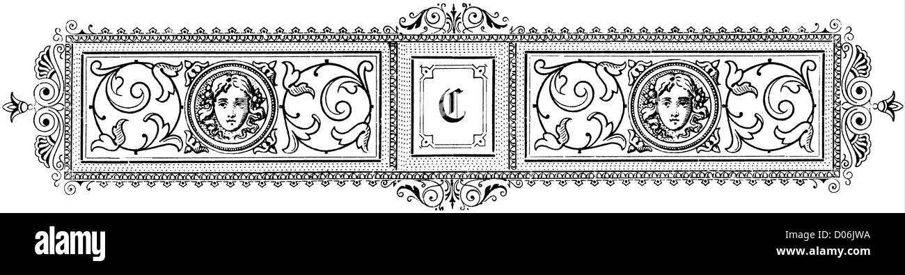 Alphabet character, letter C Stock Photo