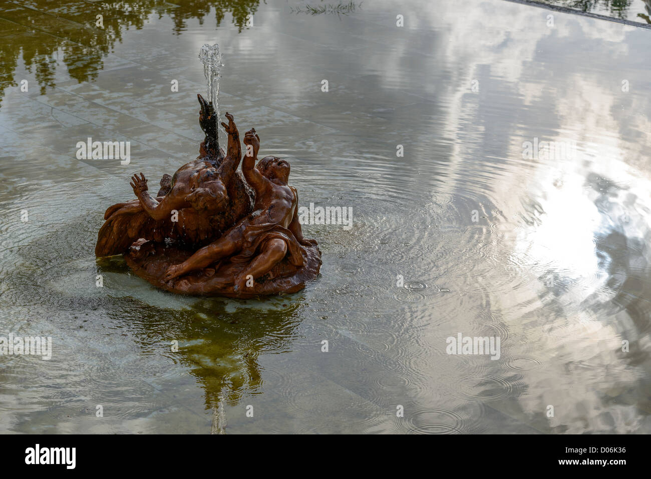 Fountain sculpture in gardens at La Granja Palace (Segovia, Spain Stock