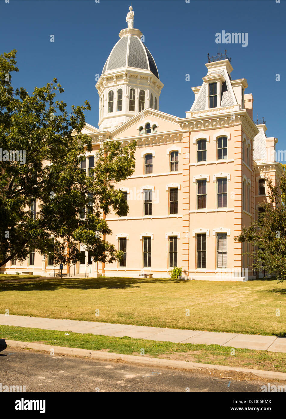 The Presidio County Courthouse in Marfa, TX Stock Photo