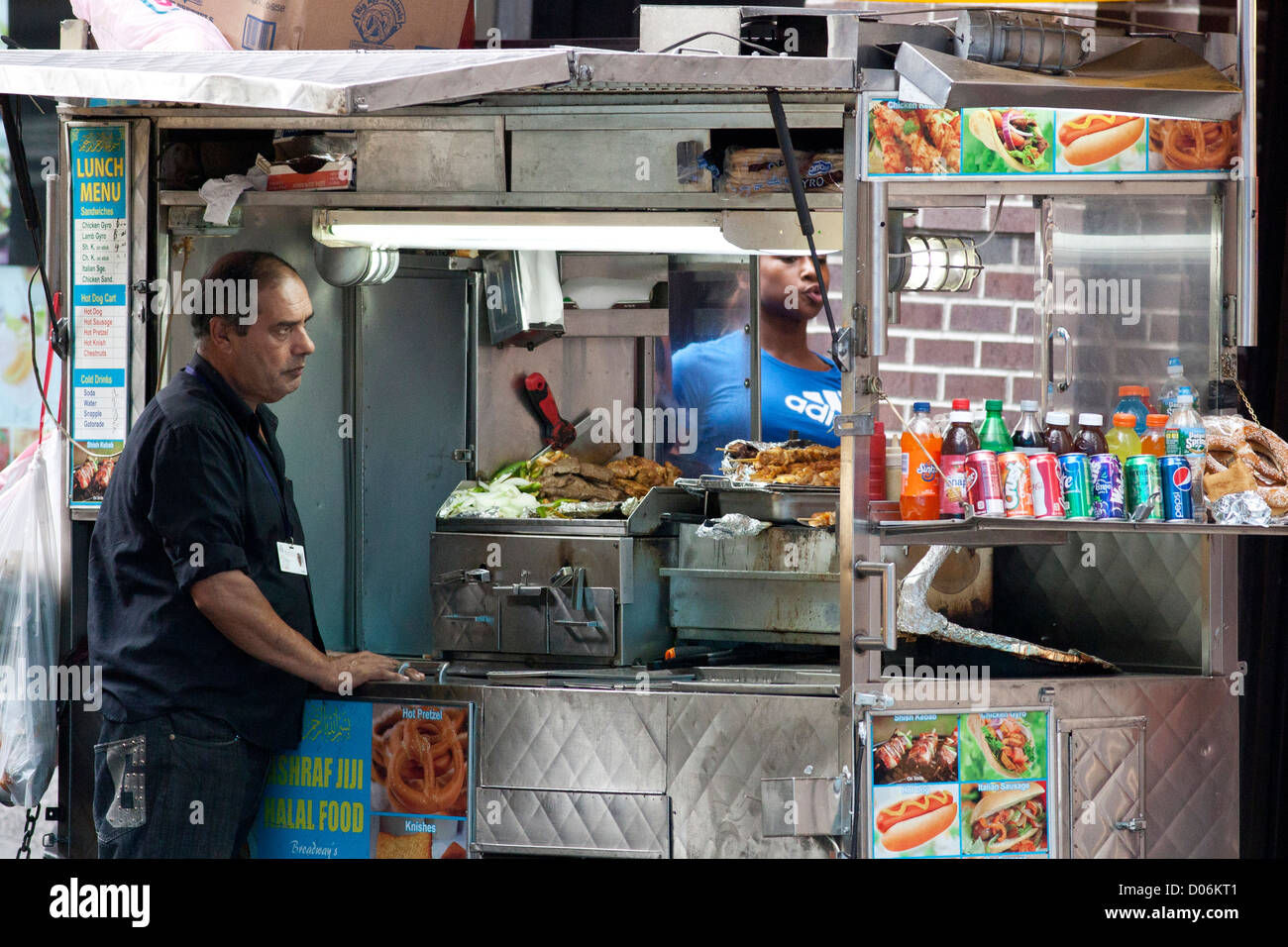 New York hotdog stand Stock Photo