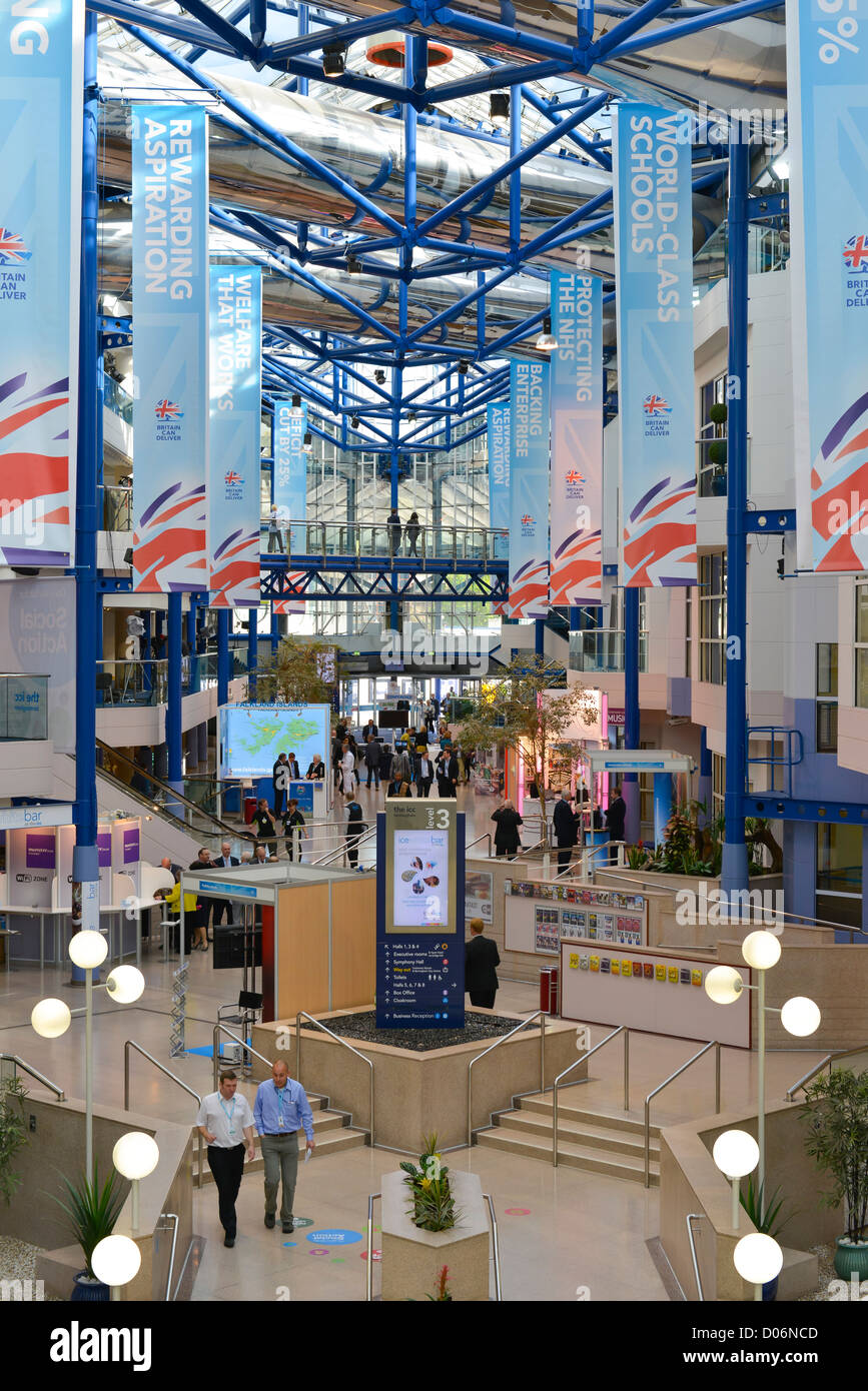 The Conservative Party Conference, Birmingham. At the ICC and Symphony Hall. Stock Photo