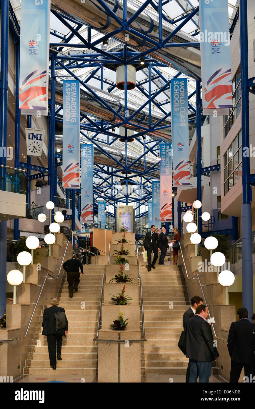 The Conservative Party Conference, Birmingham. At the ICC and Symphony Hall. Stock Photo