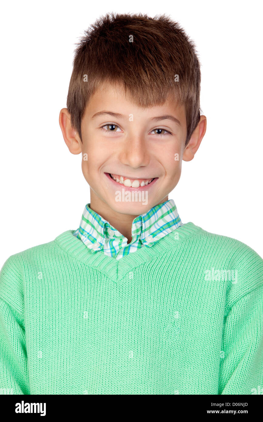 Beautiful boy isolated on a over white background Stock Photo - Alamy