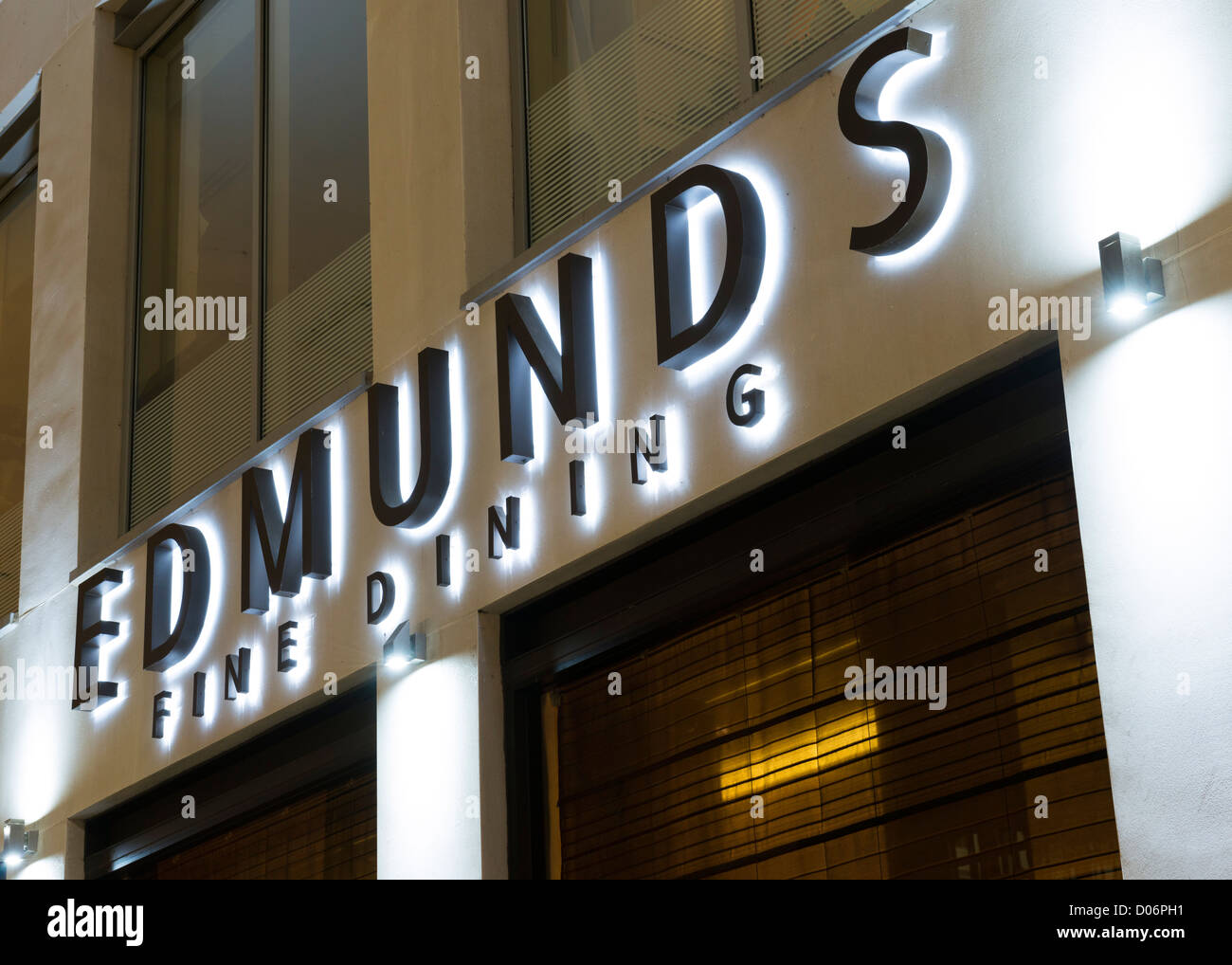 Edmunds fine dining restaurant in Brindleyplace, Birmingham Stock Photo