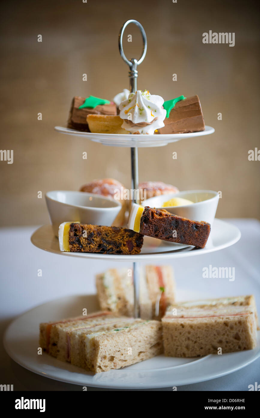 Afternoon tea and cakes. Stock Photo
