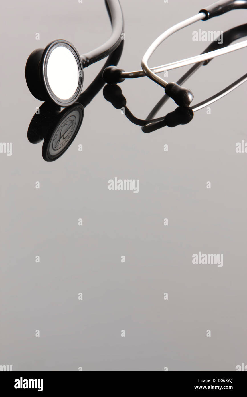 Stethoscope on white and graduated background Stock Photo - Alamy