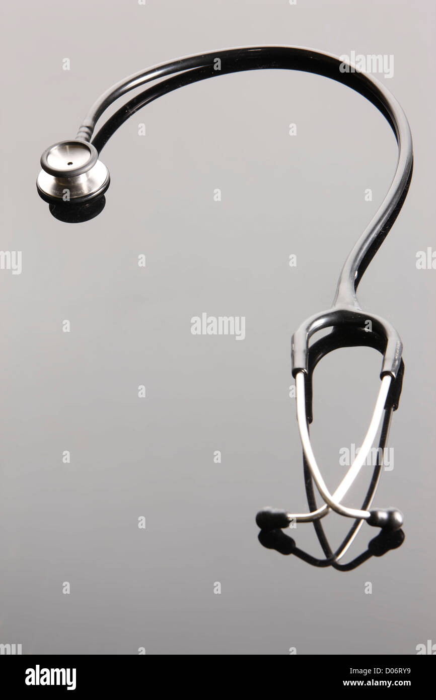 Stethoscope on white and graduated background Stock Photo - Alamy