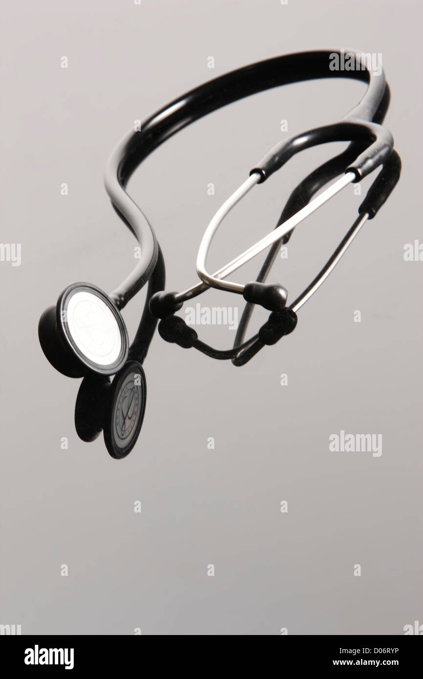 Stethoscope on white and graduated background Stock Photo - Alamy
