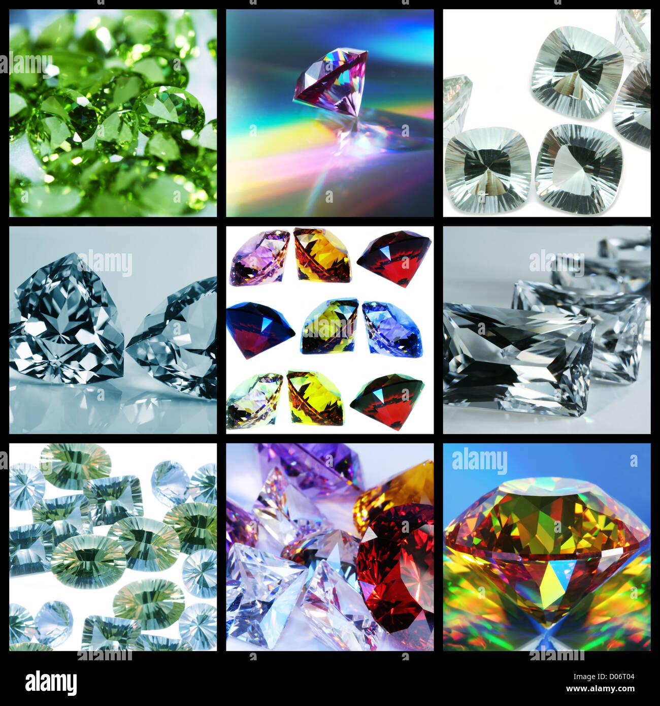 jewels collage Stock Photo