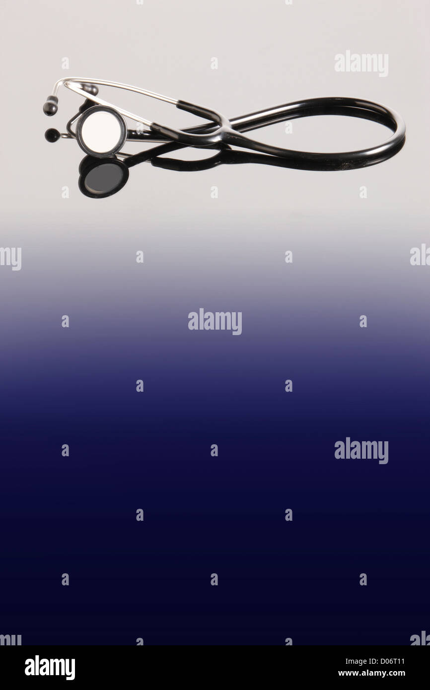 Stethoscope on white and graduated background Stock Photo - Alamy