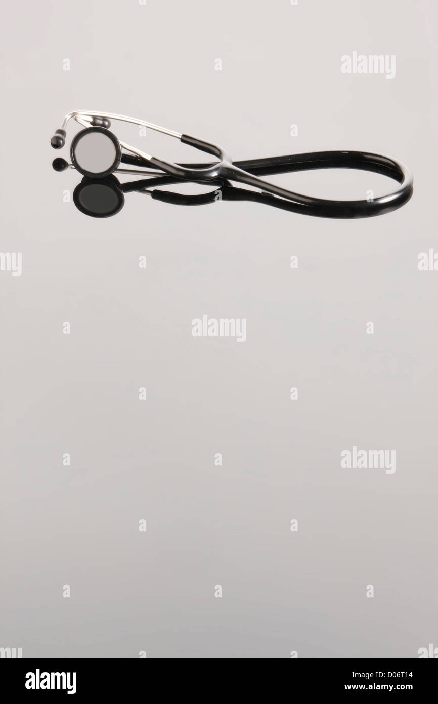 Stethoscope on white and graduated background Stock Photo - Alamy