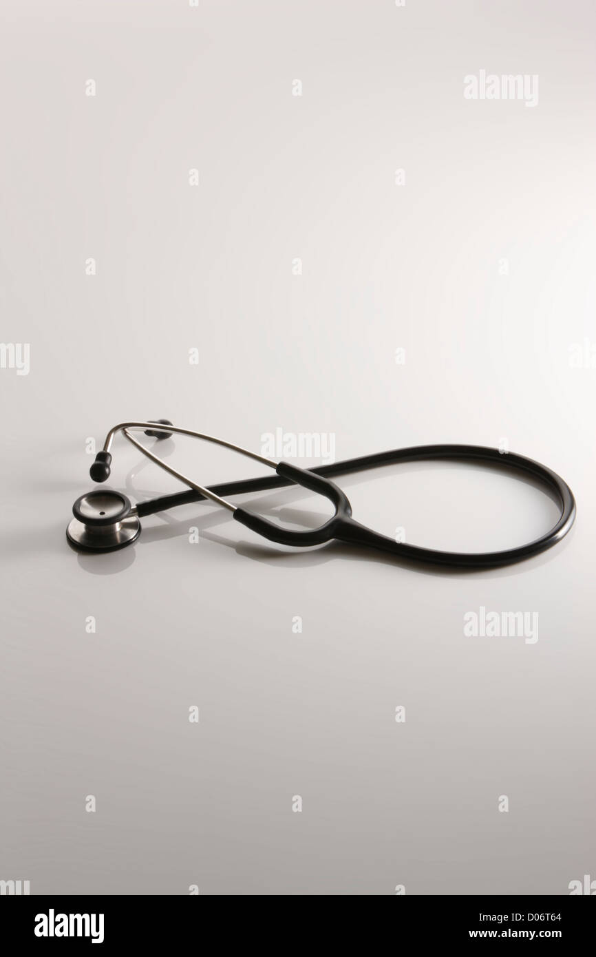 Stethoscope on white and graduated background Stock Photo - Alamy