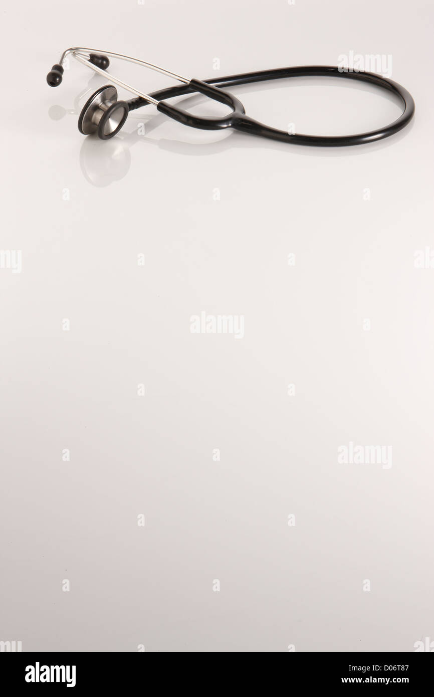 Stethoscope on white and graduated background Stock Photo - Alamy
