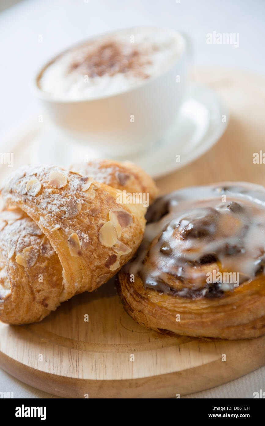 Pastries and coffee Stock Photo Alamy