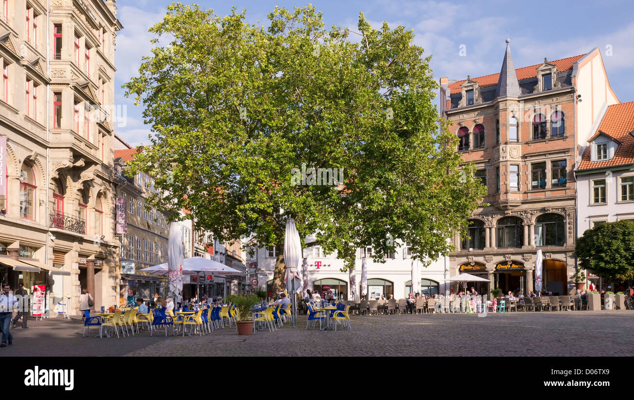 Traditional buildings in the Altstadtmarkt (old town market square), city of Braunschweig (Brunswick) in Lower Saxony, Germany. Stock Photo