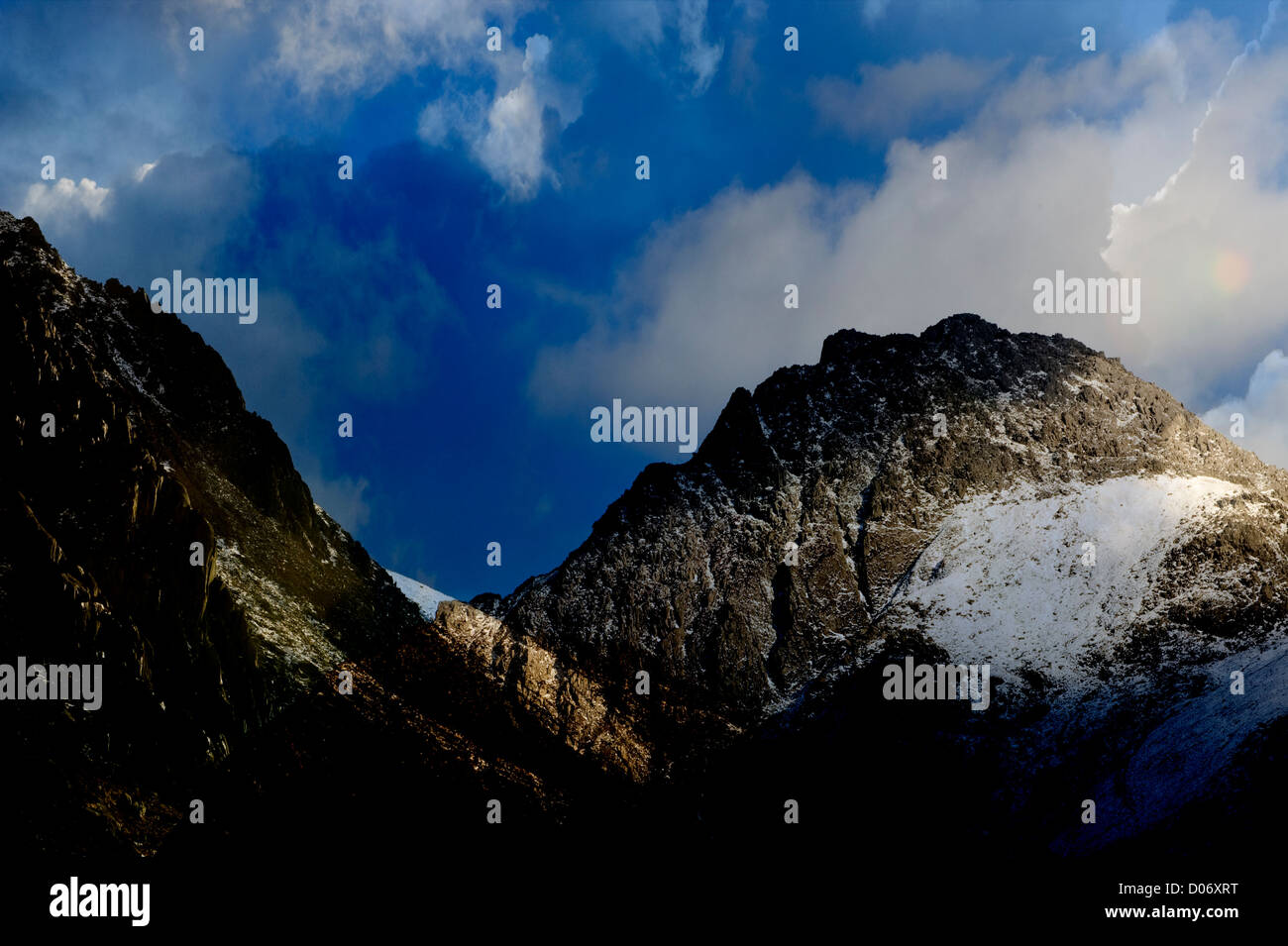 Snowdonia: a digital art showing Tryfan Mountain composite picture Stock Photo