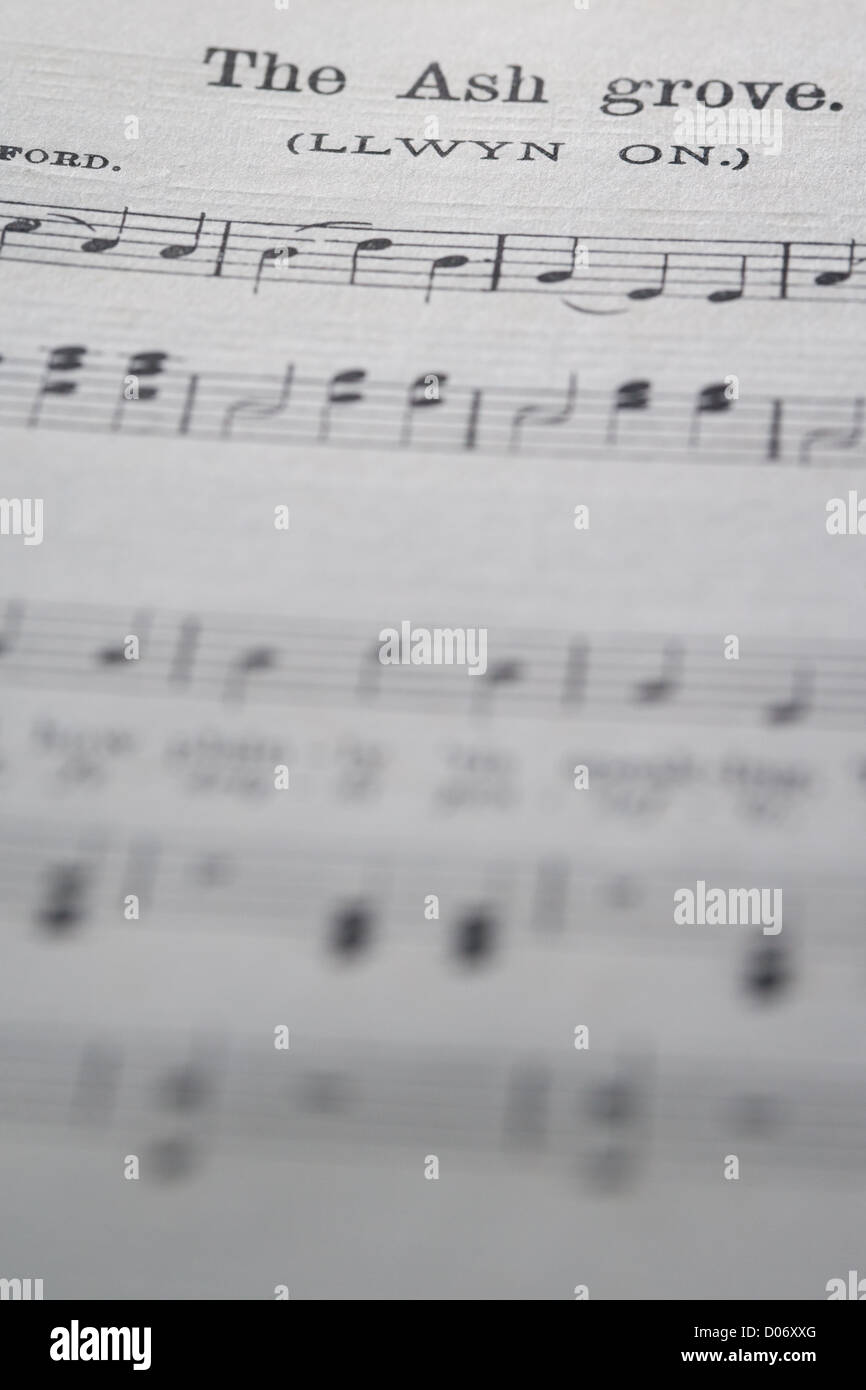 Ash Grove (Llwyn On) musical score from the 1884 Songs of Wales Royal