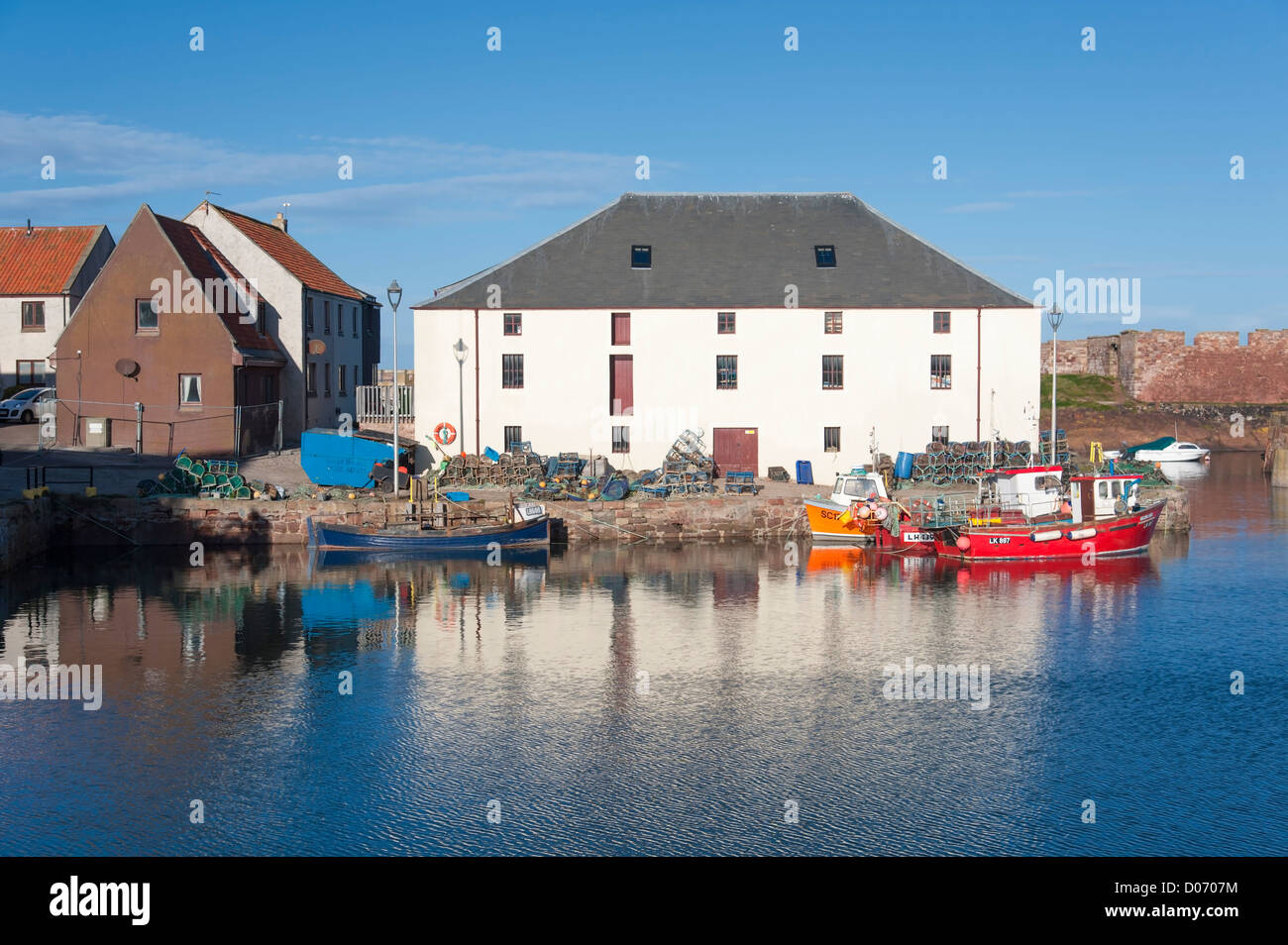The renovated MacArthur's Store fisherman's store and warehouse in Dunbar, East Lothian, Scotland. Stock Photo