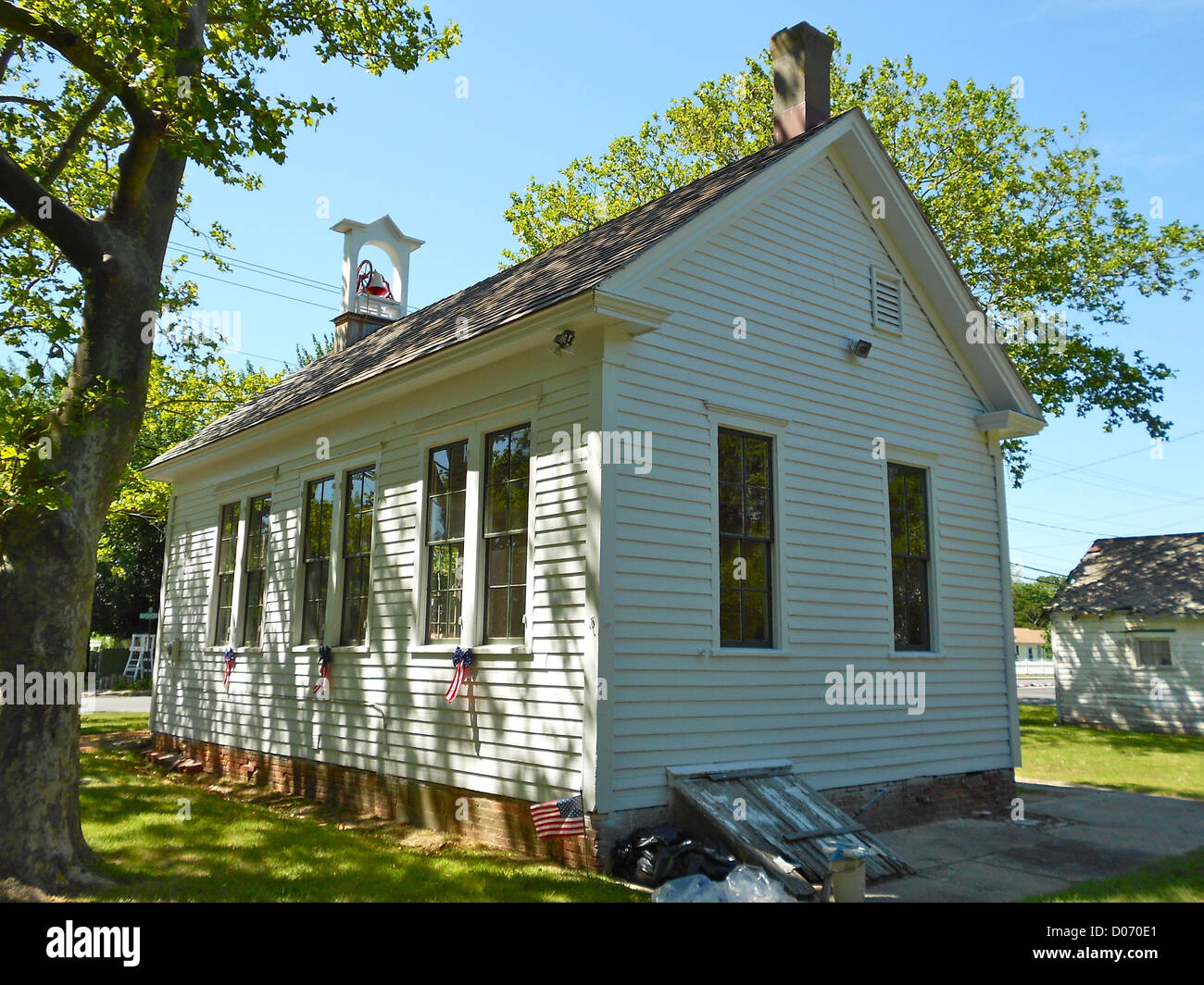 Fishing Creek Schoolhouse in Villas, New Jersey, on the National Register of Historic Places Stock Photo