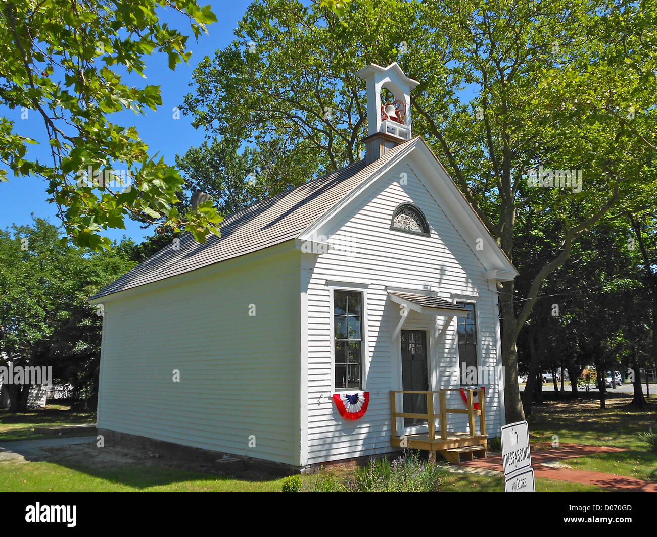 Fishing Creek Schoolhouse in Villas, New Jersey, on the National Register of Historic Places Stock Photo