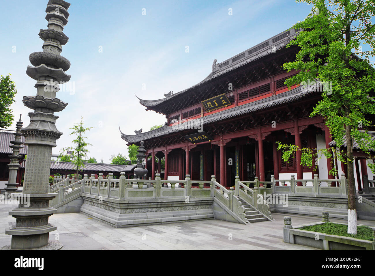 chinese traditional building structure in a temple Stock Photo