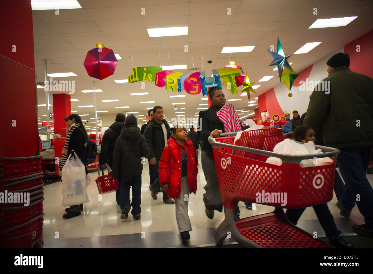 Shoppers in a Target store in New York on Sunday, November 18, 2012 on