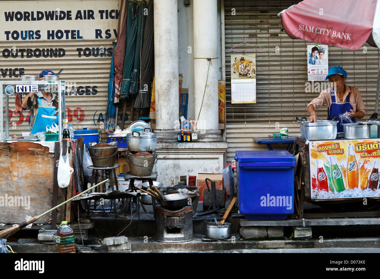 Sale of typical Street Food in Bangkok, Thailand Stock Photo - Alamy