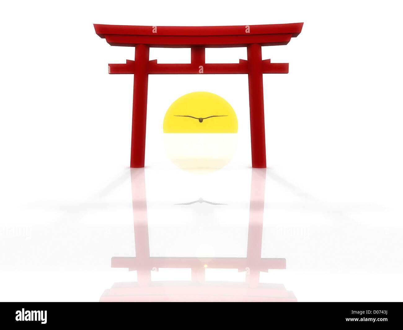 illustration of a Japanese tori Stock Photo - Alamy