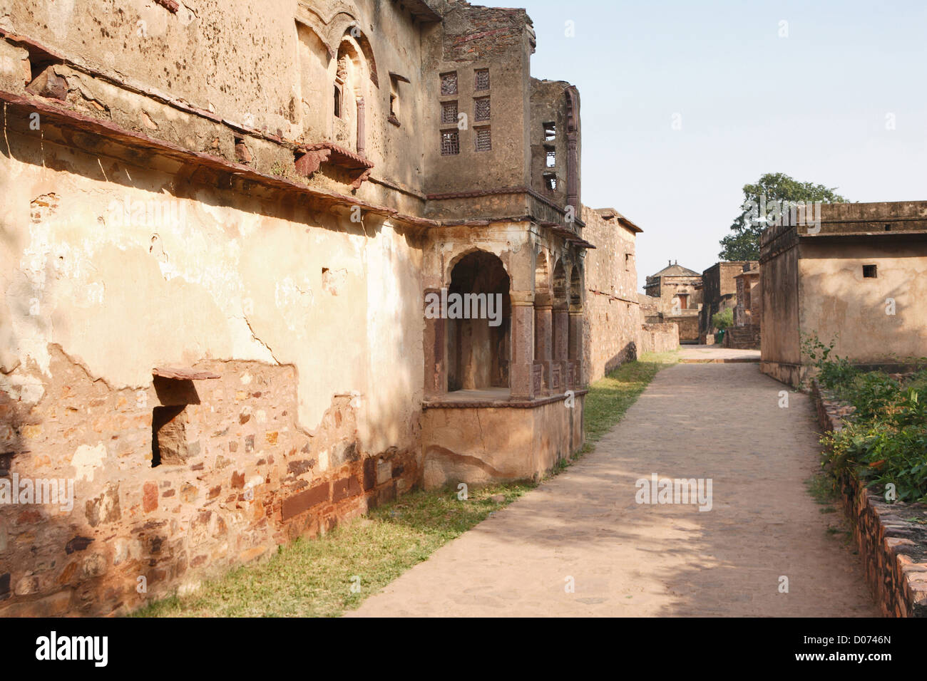 Pathways inside the Ranthambore fort, Rajashan, India Stock Photo