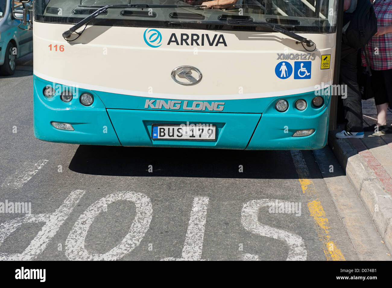Arriva city bus in Malta Stock Photo