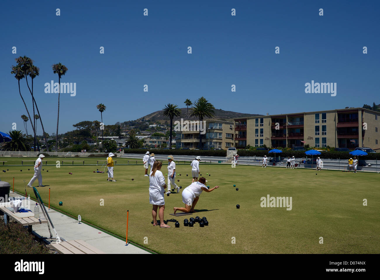 laguna beach lawn bowling california Stock Photo Alamy