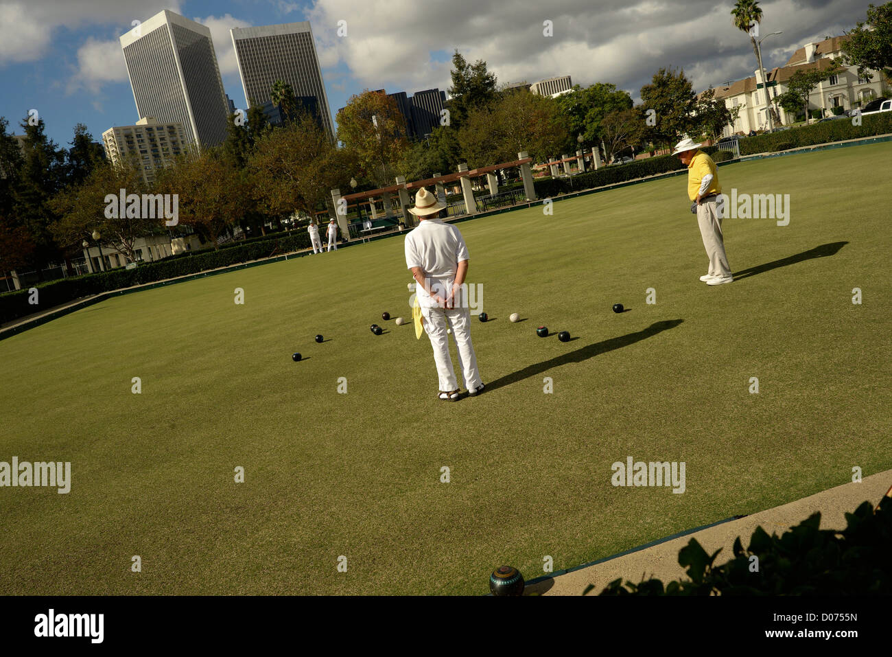 beverly hills lawn bowls usa Stock Photo Alamy