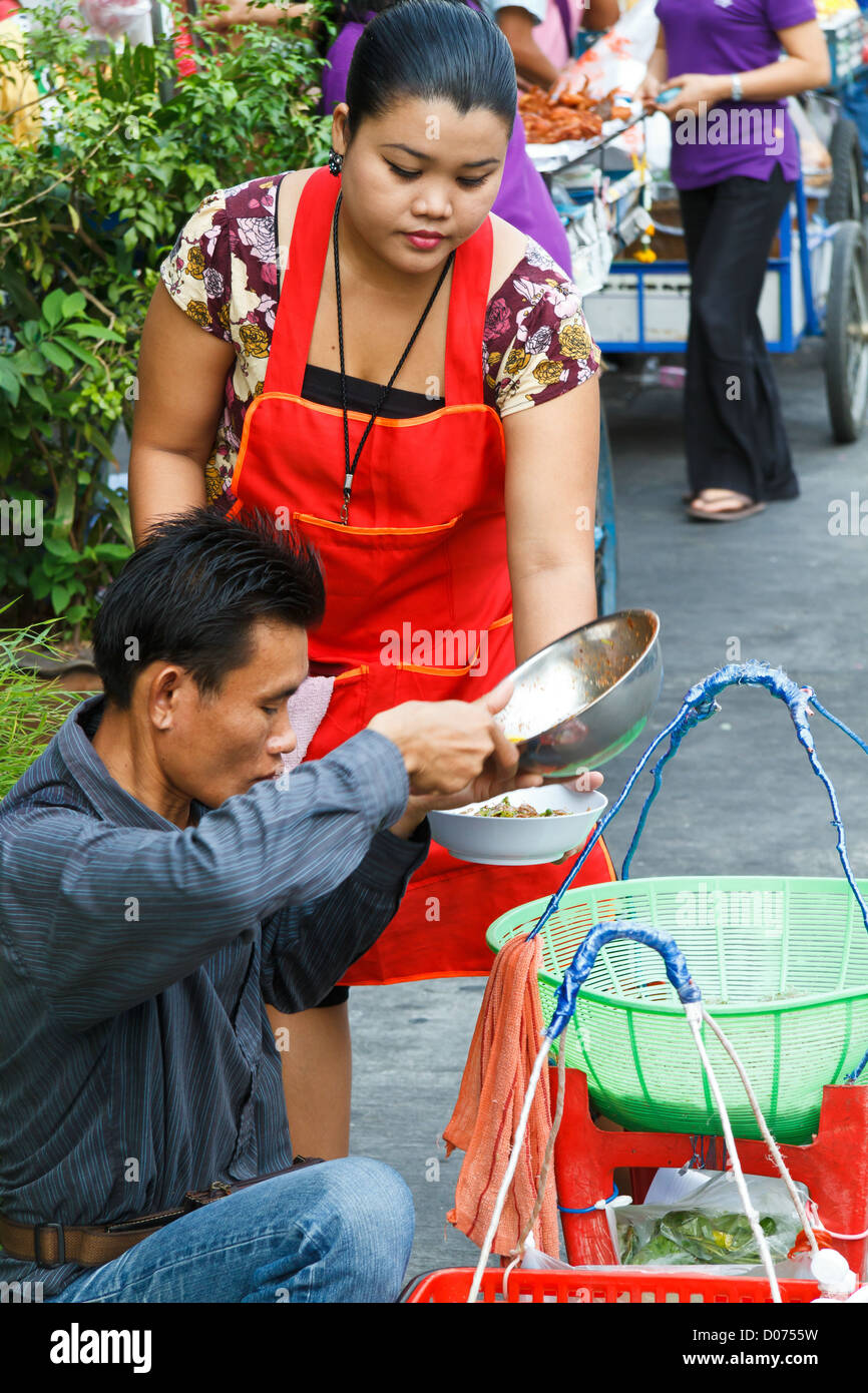 Sale of typical Street Food in Bangkok, Thailand Stock Photo - Alamy