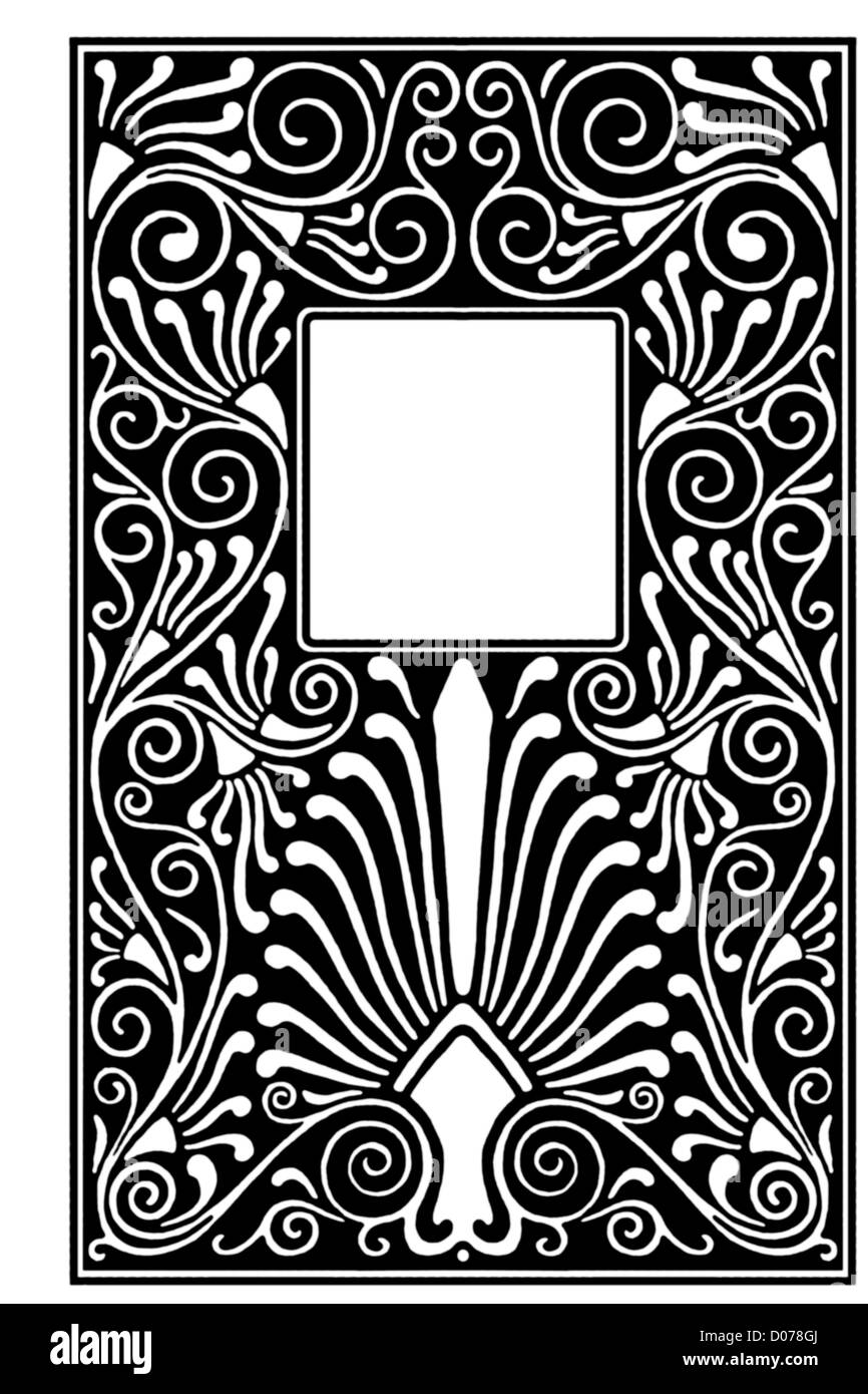 monochromatic old fashion frame Stock Photo