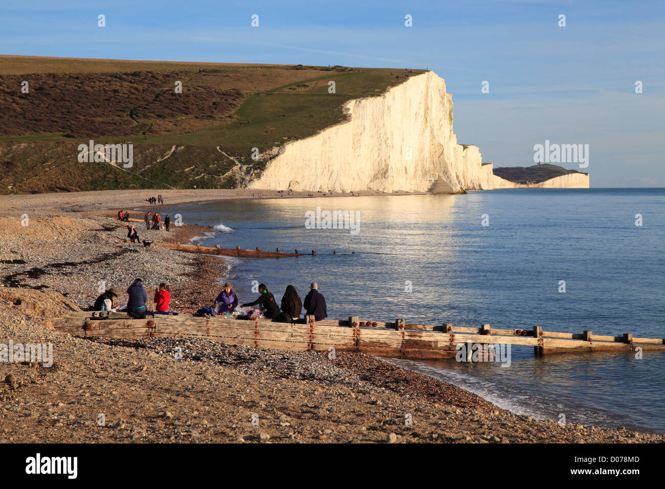 Cuckmere Haven beach Seven Sisters Seaford Head East Sussex England UK GB Stock Photo