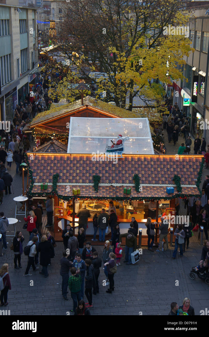 Christmas market shoppers at Broadmead shopping center Bristol November 2012 Stock Photo Alamy